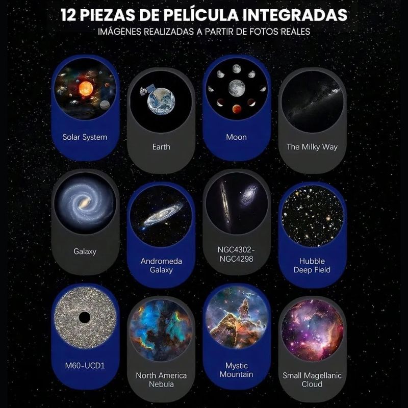 Proyector de Estrellas Inteligente 12-en-1 | Cielo Galáctico Realista