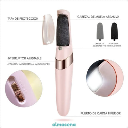 Lima De Pies Eléctrica Profesional Para Eliminar Callosidades Y Piel Muerta