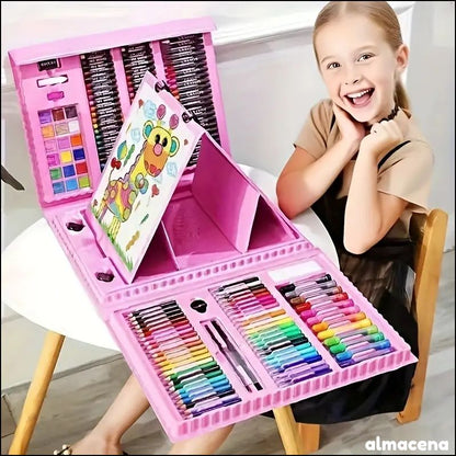Gran Set Artístico Todo en Uno para Colorear, Dibujar y Pintar ( 208 Piezas )