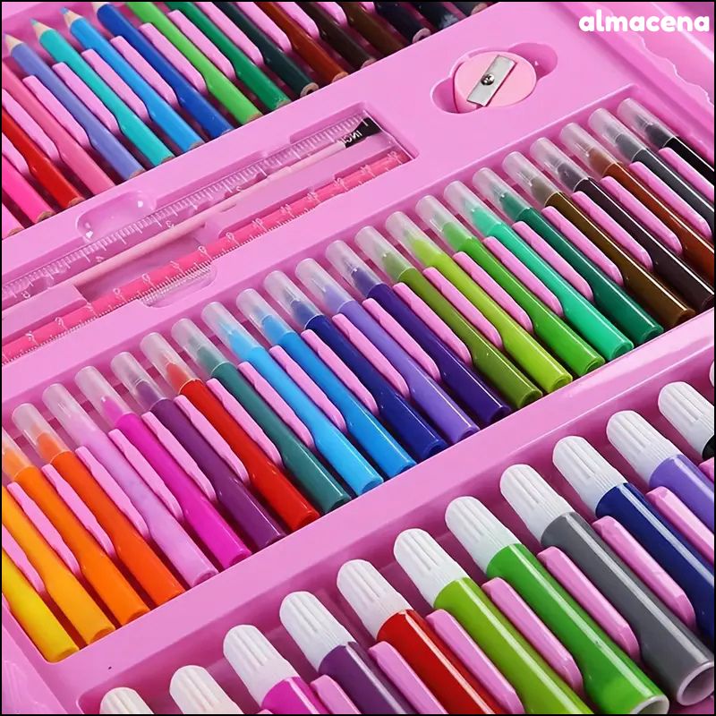 Gran Set Artístico Todo en Uno para Colorear, Dibujar y Pintar ( 208 Piezas )