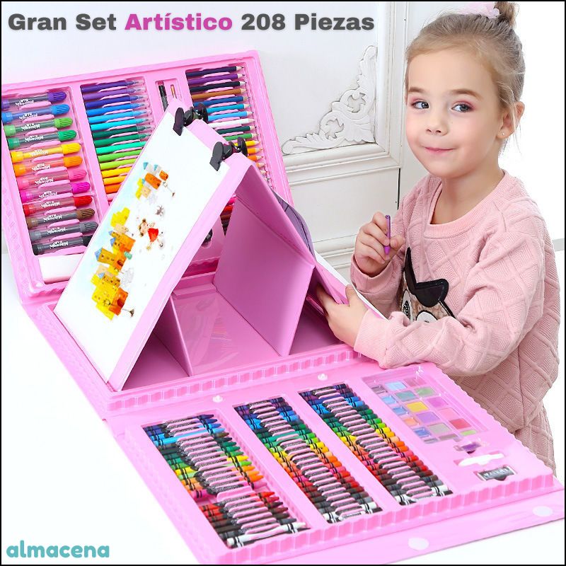 Gran Set Artístico Todo en Uno para Colorear, Dibujar y Pintar ( 208 Piezas )