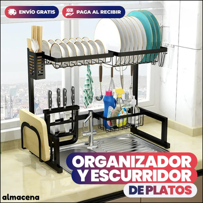 Organizador Y Escurridor De Platos Para Una Cocina Siempre Limpia Y Ordenada