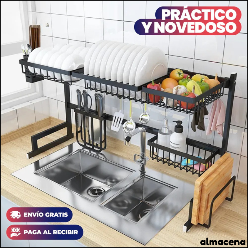 Organizador Y Escurridor De Platos Para Una Cocina Siempre Limpia Y Ordenada