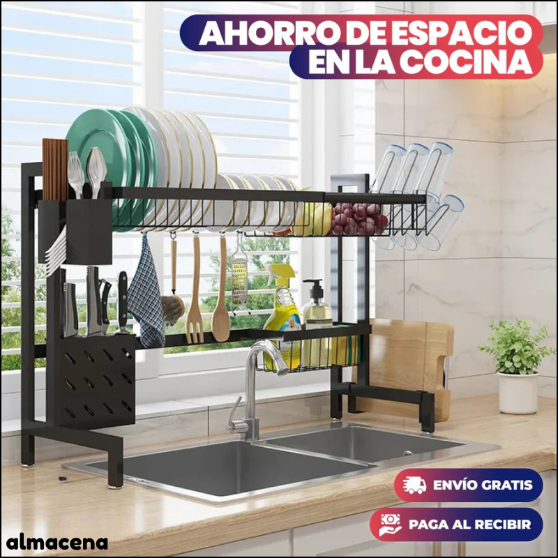 Organizador Y Escurridor De Platos Para Una Cocina Siempre Limpia Y Ordenada