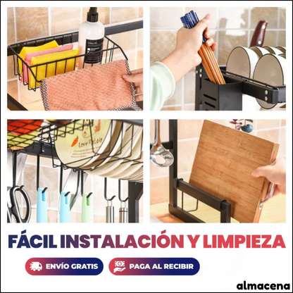 Organizador Y Escurridor De Platos Para Una Cocina Siempre Limpia Y Ordenada