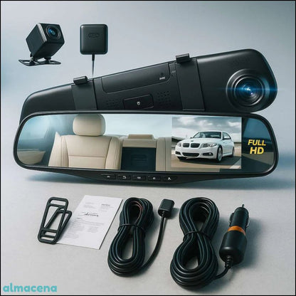 Espejo Retrovisor con Doble Cámara
