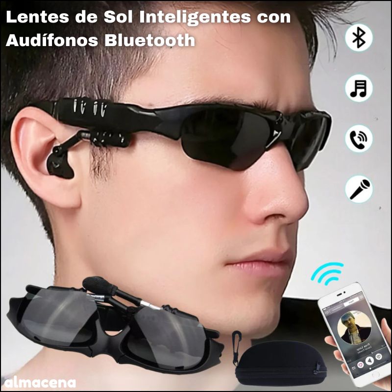Lentes de Sol Inteligentes con Audífonos Bluetooth