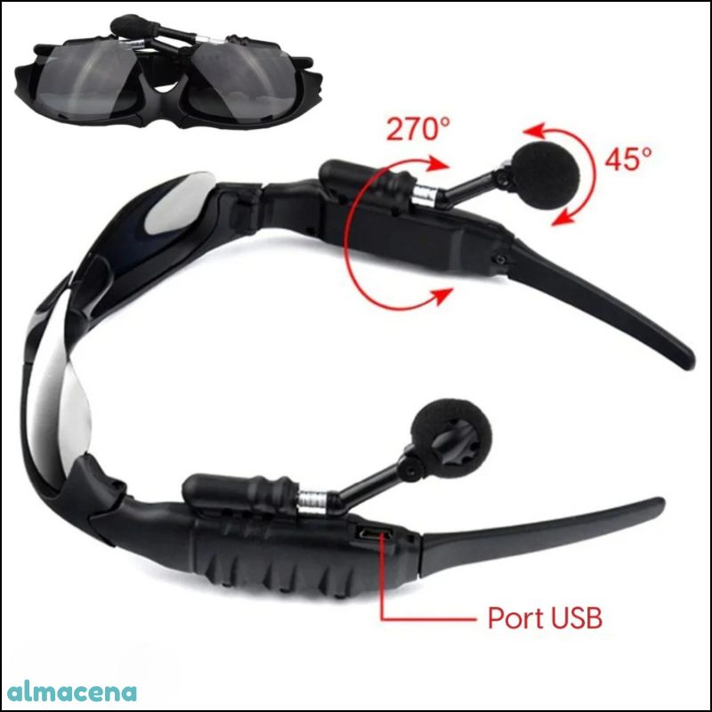 Lentes de Sol Inteligentes con Audífonos Bluetooth