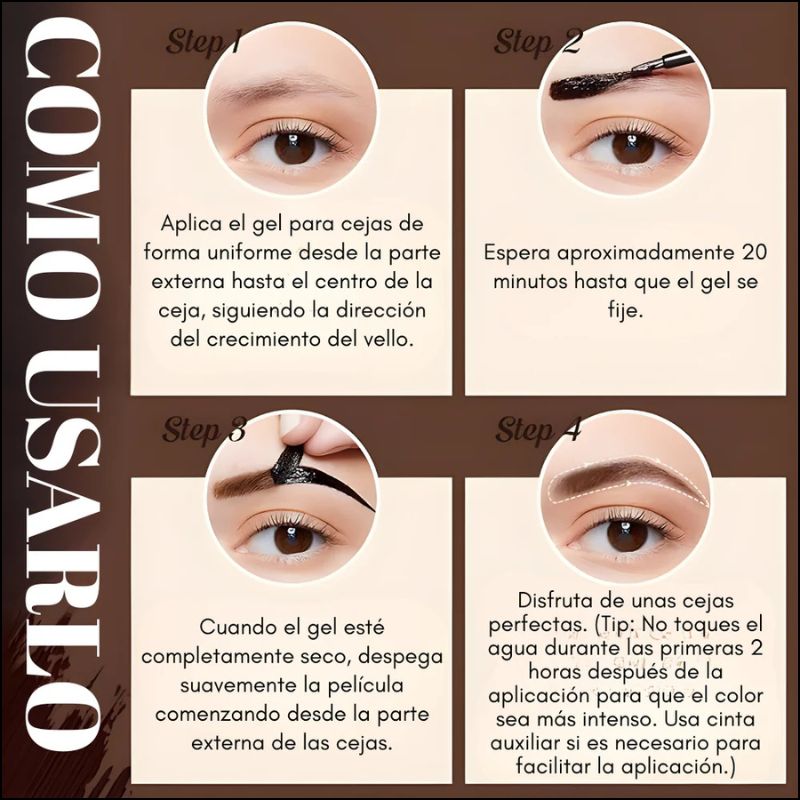 Gel para Cejas Definición, Fijación y Remoción Suave