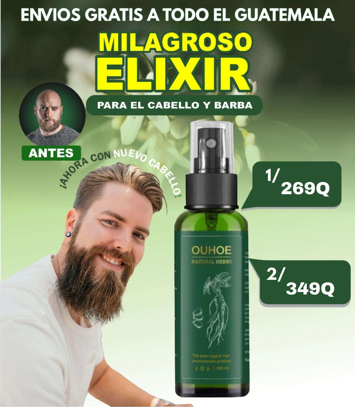 Milagroso Elixir Para El Cabello Y Barba