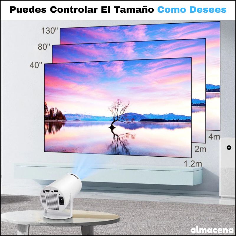 Proyector Inteligente Con Brillo 4k Y Cine En Casa Hd Con Wi-fi Dual