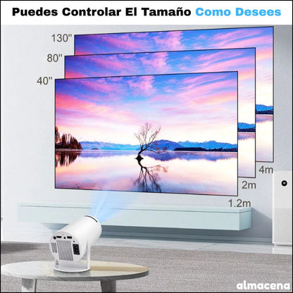 Proyector Inteligente Con Brillo 4k Y Cine En Casa Hd Con Wi-fi Dual