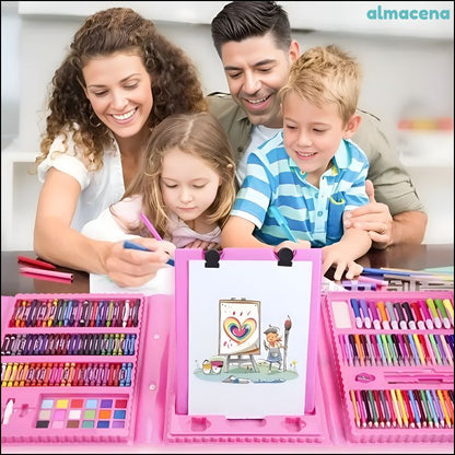 Gran Set Artístico Todo en Uno para Colorear, Dibujar y Pintar ( 208 Piezas )