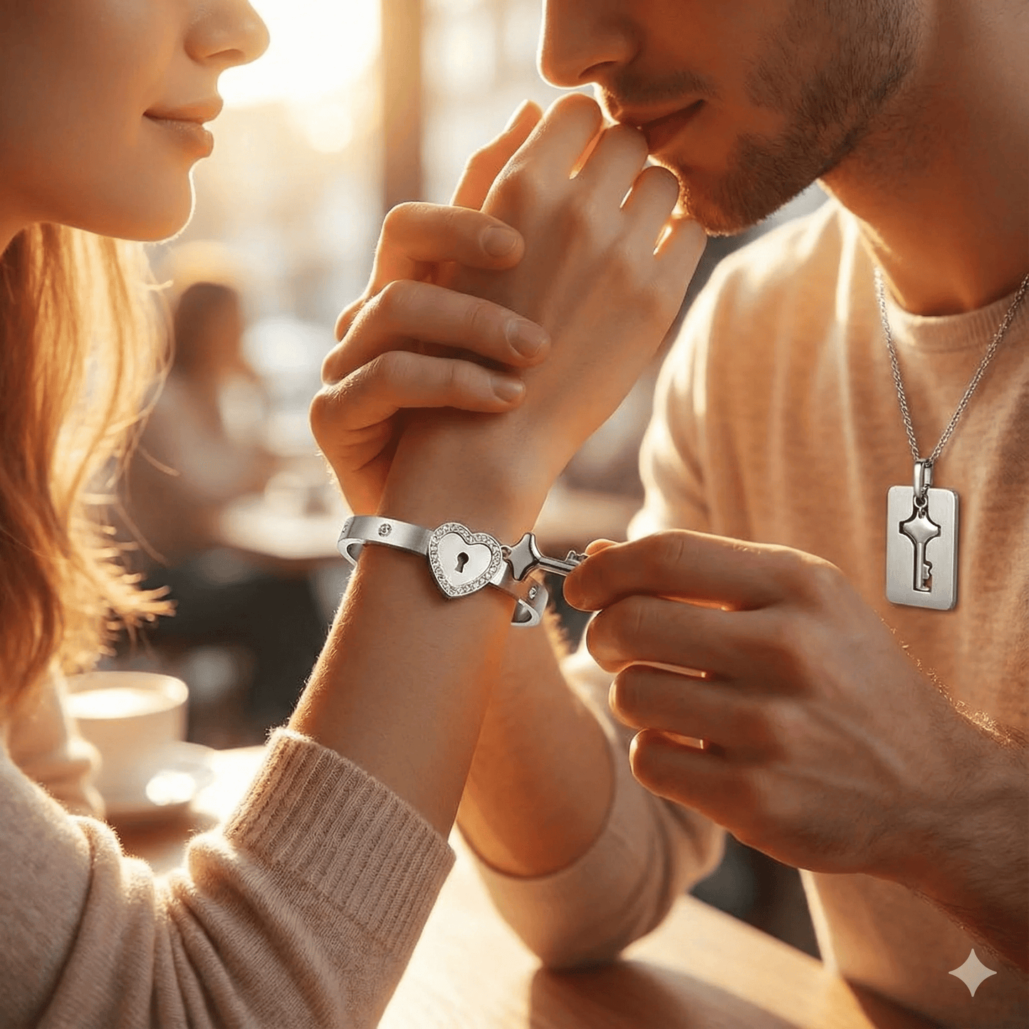 Dúo Corazón y Llave 💝 Collar & Pulsera para Parejas